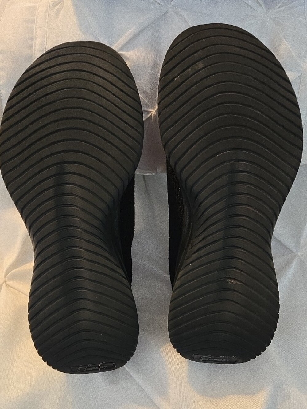 Skechers Women's Black SPARKLE Slip-On Knit Sneakers - Picture 3 of 8